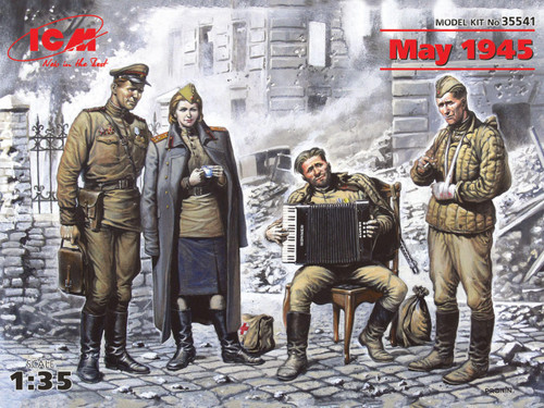 (SO) 1/35 ICM May 1945 (4 figures - 1 officer, 2 soldiers, 1 military servicewoman)