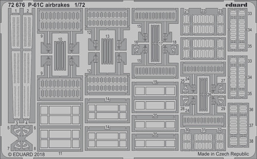 (SO) 1/72 Eduard P-61C Airbrakes for Hobby Boss