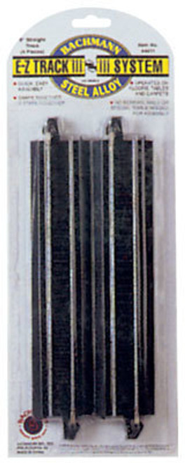 BAC44411 9" Straight E-Z Track (4) HO Black roadbase