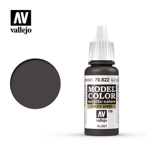 (SO) Vallejo Paint 17ml Bottle German Camouflage Black Brown Model Color