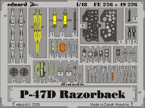 (SO) 1/48 Eduard P-47D for Tamiya (Pre-Painted)
