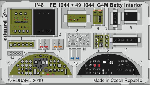 (SO) 1/48 Eduard G4M Betty Interior for TAM (Pre-Painted)