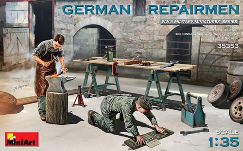(SO) 1/35 Miniart German Repairmen (2) w/Tools