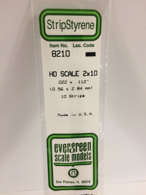EVG8210 Evergreen HO Strip 2 x 10 (10)