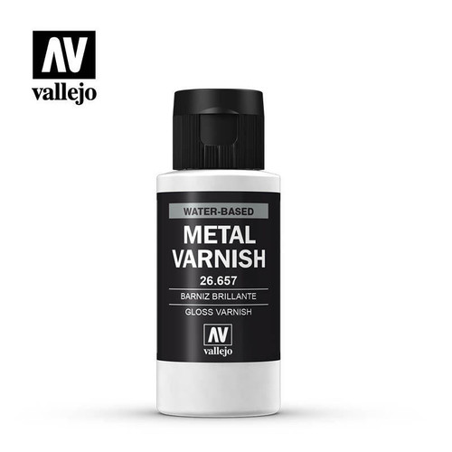 (SO) Vallejo 60ml Bottle Gloss Metal Varnish