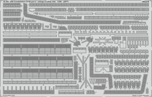 (SO) 1/350 Eduard USS Constellation CV64 Part 3 Railings & Safety Nets for Trumpeter