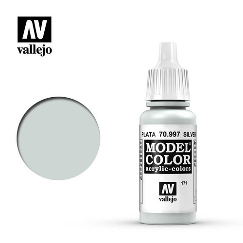 (SO) Vallejo Paint 17ml Bottle Silver Model Color
