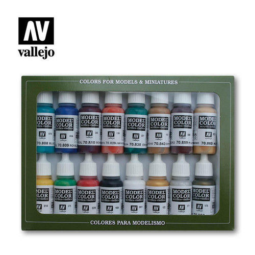 (SO) Vallejo Paint 17ml Bottle Medieval Model Color Paint Set (16 Colors)