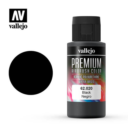 (SO) Vallejo Paint 60ml Bottle Black Premium