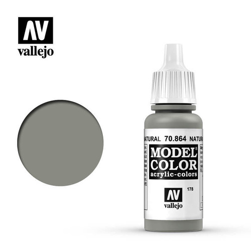 (SO) Vallejo Paint 17ml Bottle Natural Steel Model Color