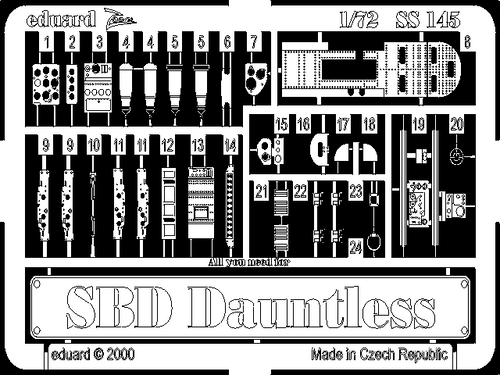 (SO) 1/72 Eduard SBD Dauntless Photo Etch