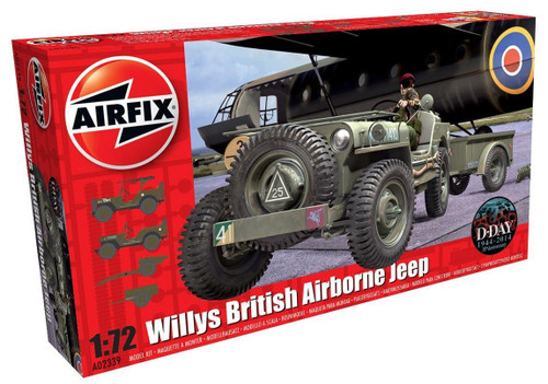 (SO) 1/72 Willys British Airborne Jeep, Trailer & 75mm Howitzer M1 Gun D-Day