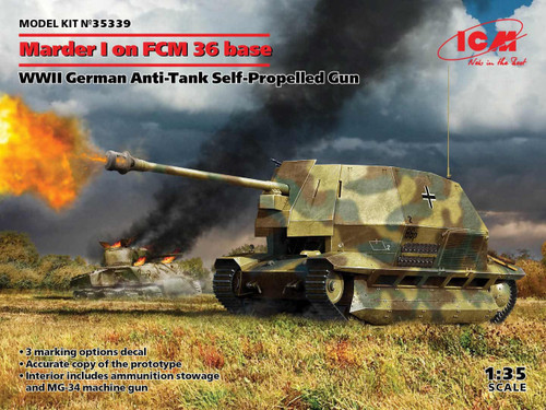 (SO) 1/35 ICM Marder I on FCM 36 base, WWII German Anti-Tank Self-Propelled Gun