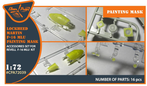 (SO) 1/72 Clear Prop F-16 single seater Paint Mask for REVELL