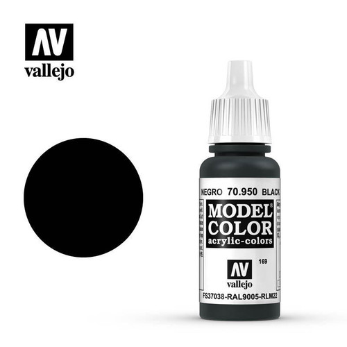 (SO) Vallejo Paint 17ml Bottle Black Model Color