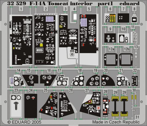 (SO) 1/32 Eduard F-14A Interior for Tamiya (Pre-Painted)