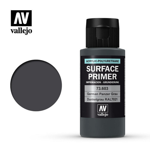 (SO) Vallejo Paint 60ml Bottle German Panzer Grey RAL 7021 Surface Primer
