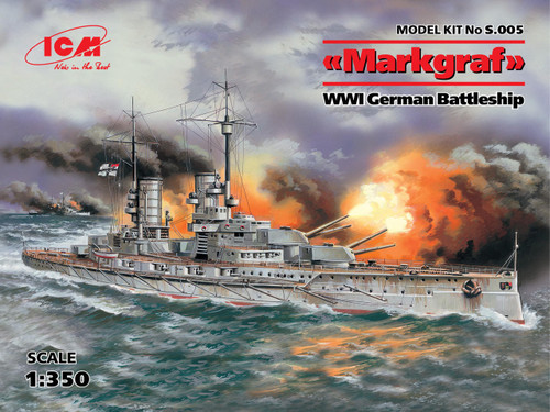 (SO) 1/350 ICM Markgraf, WWI German Battleship