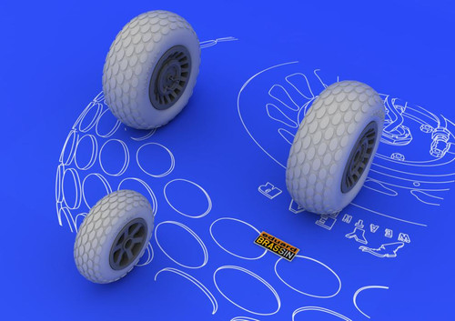(SO) 1/48 Eduard P-61 Wheels for LNR (PE & Resin)