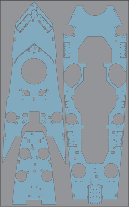 (SO) 1/350 Pontos Model French Richelieu Wooden Deck set 1943