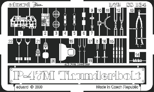 (SO) 1/72 Eduard P-47M Thunderbolt Photo Etch