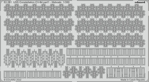 (SO) 1/350 Eduard USS Constellation CV64 Part 1 Lifeboats for Trumpeter