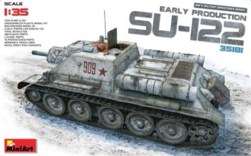 (SO) 1/35 Miniart Soviet Su122 Early Production Self-Propelled Howitzer on T34 Tank Chassis
