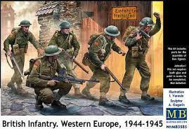 (SO) 1/35 Master Box British Infantry Western Europe 1944-45 w/Weapons (x5)