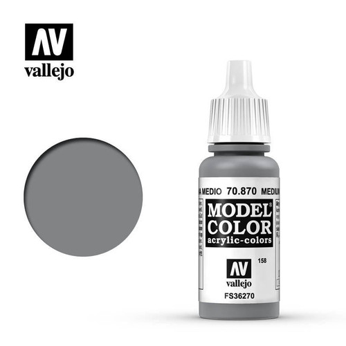 (SO) Vallejo Paint 17ml Bottle Medium Sea Grey Model Color