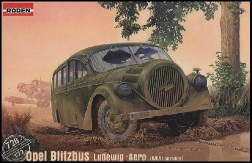 (SO) 1/72 Roden Opel Blitz Ludewig Aero WWII German Omnibus