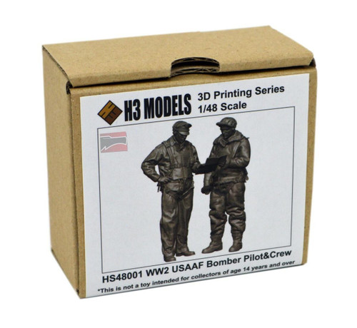(SO) 1/48 H3 Models USAAF Bomber Pilot & Crew Resin Model Kit
