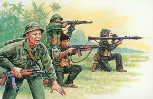 (SO) 1/72 Italeri Vietnam: Vietnamese Army/Vietcong Soldiers (50)