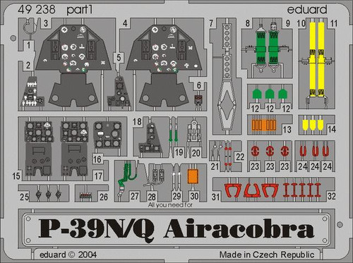 (SO) 1/48 Eduard P39N/Q for EDU (Pre-Painted)