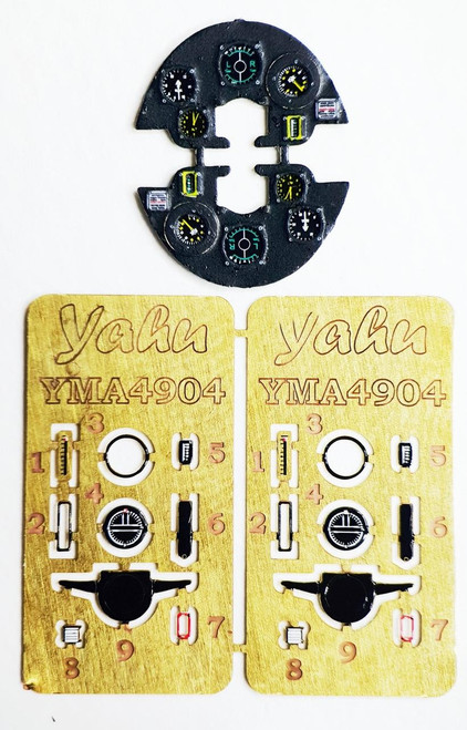 (SO) 1/48 Yahu Models Tiger Moth (black) - Instrument Panel