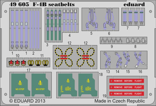 (SO) 1/48 Eduard Seatbelts F-4B for Academy (Pre-Painted)