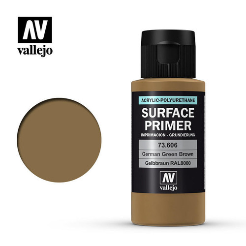 (SO) Vallejo Paint 60ml Bottle German Green Brown RAL 8000 Surface Primer