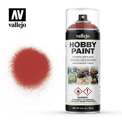 (SO) Vallejo Paint Scarlet Red Fantasy Solvent-Based Acrylic Paint 400ml Spray