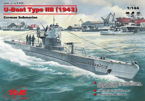 (SO) 1/144 ICM U-Boat Type IIB (1943), German Submarine