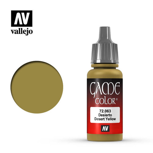 (SO) Vallejo Paint 17ml Bottle Desert Yellow Game Color