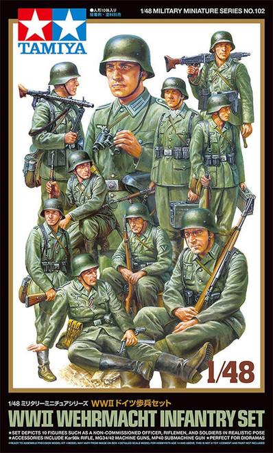 (SO) 1/48 WWII German Wehrmacht Infantry Set (x10)