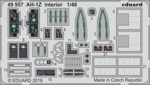 (SO) 1/48 Eduard AH1Z Interior for KTY (Pre-Painted)