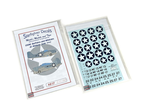 (SO) 1/48 Starfighter Decals - USMC Buffalos & Wildcats at Midway June 1942