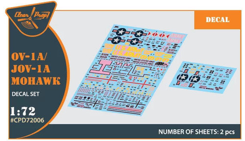 (SO) 1/72 Clear Prop OV-1 A/JOV-1A Mohawk Decal Set