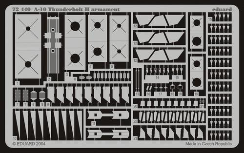 (SO) 1/72 Eduard A-10 armament Photo Etch for Revell & Italeri