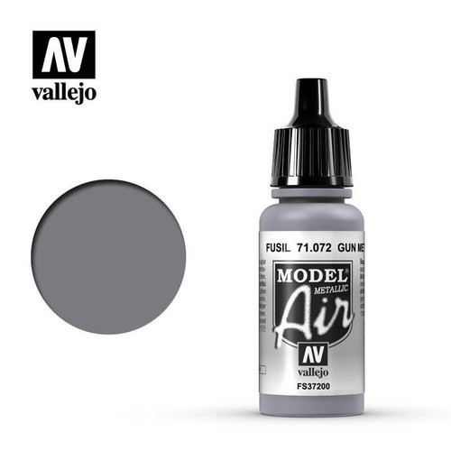 (SO) Vallejo Paint 17ml Bottle Gun Metal Model Air