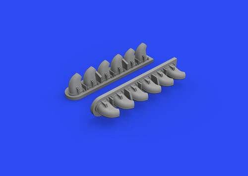 (SO) 1/32 Eduard P-40E Exhaust Stacks for Trumpeter (Resin)