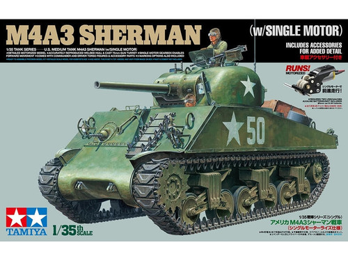 (SO) 1/35 Tamiya Us Medium Tank M4A3 Plastic Model Kit