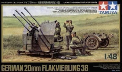 (SO) 1/48 German 20mm Flak 38 Gun w/Trailer & 4 Crew