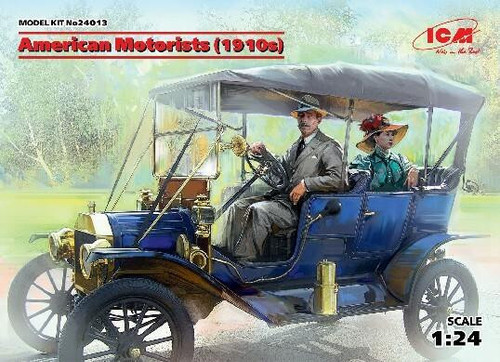 (SO) 1/24 ICM American Motorists (1910s) (1 male, 1 female figures)