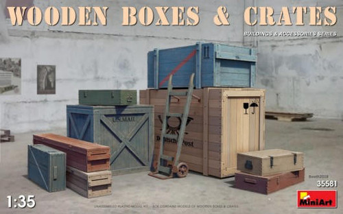 (SO) 1/35 Miniart Wooden Boxes & Crates